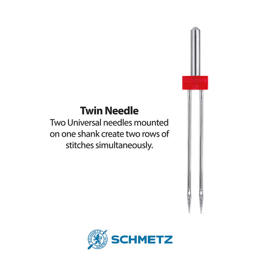 Schmetz Universal Needle 130/705H twin needle 2.5mm 80