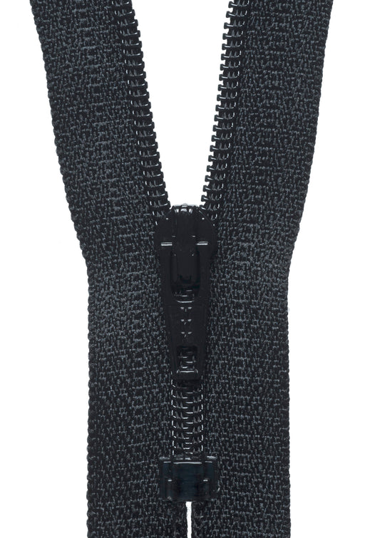 Black zip 41cm