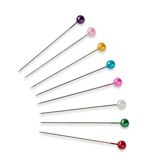 Pins with plastic head in pearl look