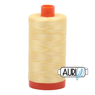 Variegated (3910) Aurifil Cotton Thread - 50's Weight - 1300 metres LEMON ICE