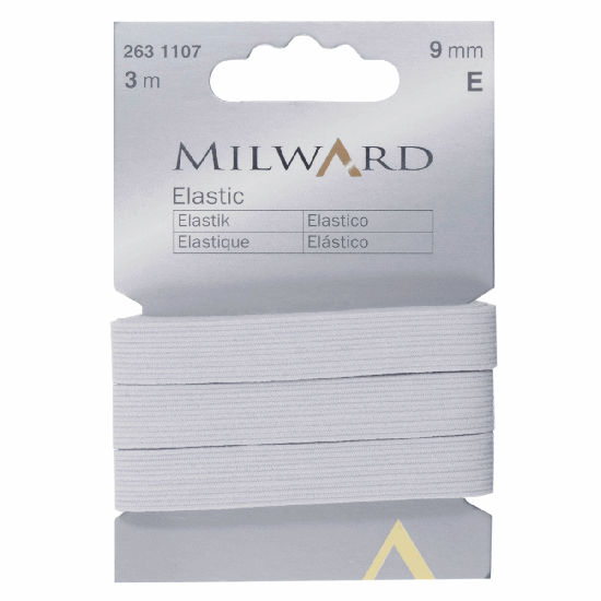 Milwards Elastic: 3m x 9mm: White image 0