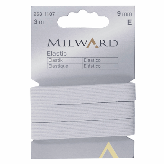 Milwards Elastic: 3m x 9mm: White image 0