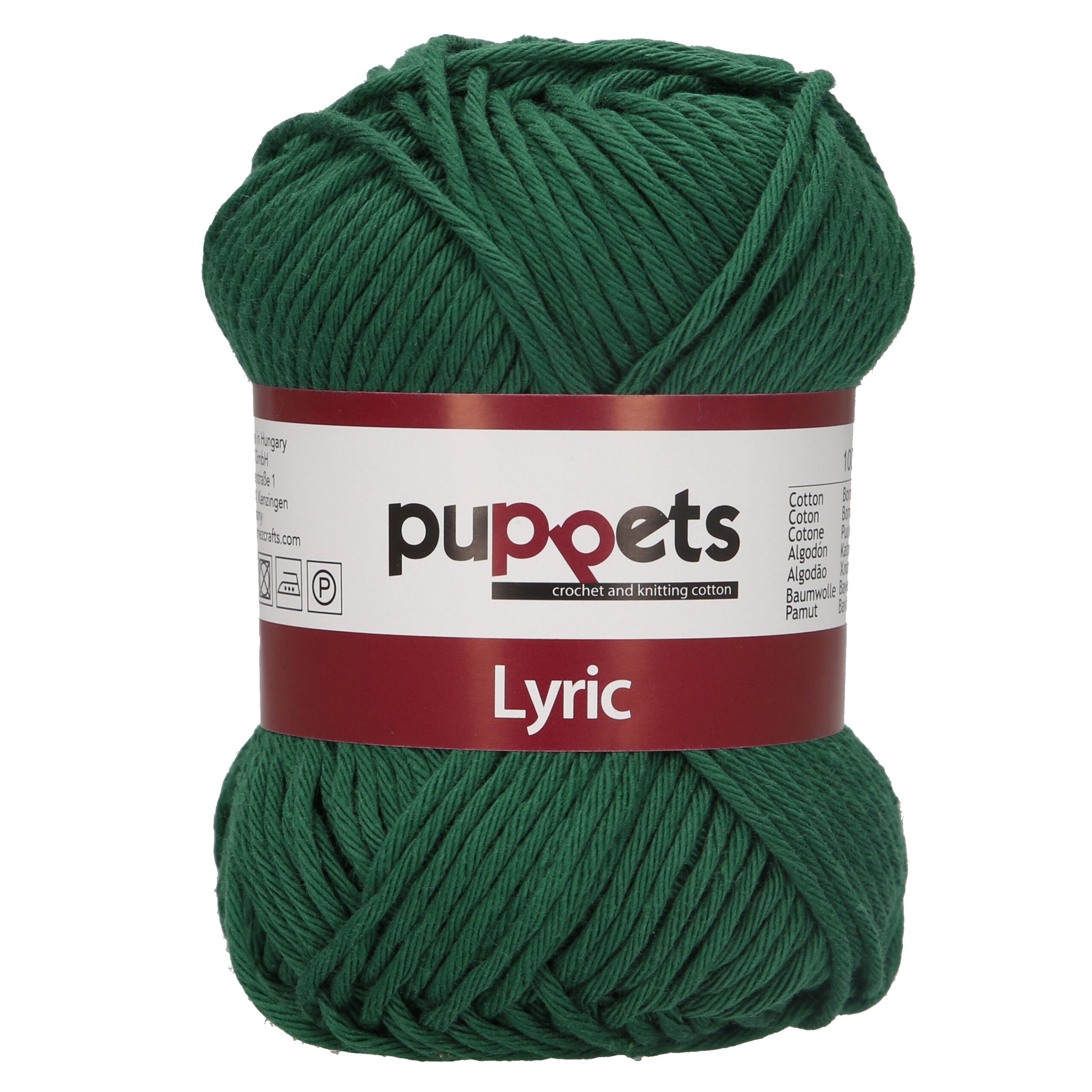 Puppets Crochet/Knitting Yarn: Lyric No. 8: 10 x 50g (70m): Bottle Green image 0