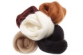 Trimits wool roving in brown colours