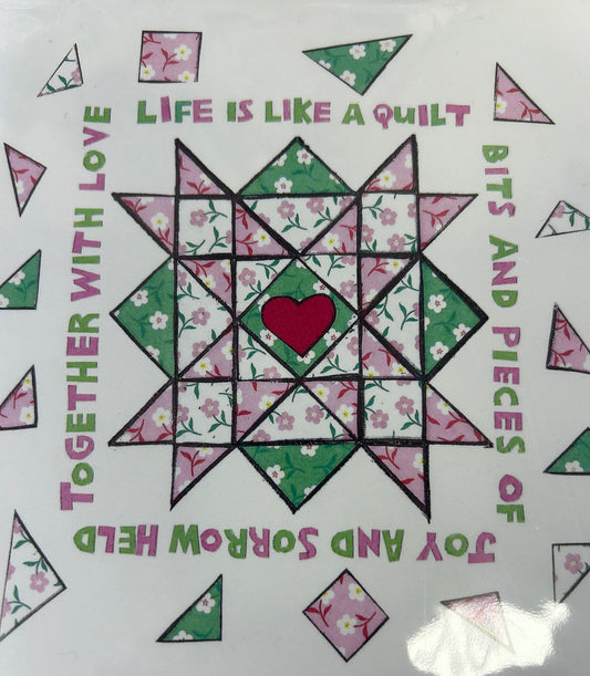 Blank Greeting Card Life is like a quilt