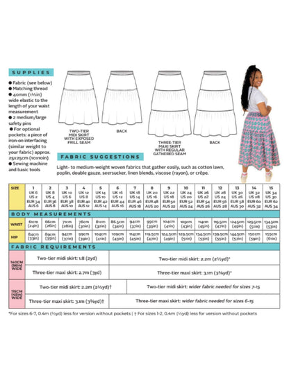 Luella Skirt by Tilly and the Buttons
