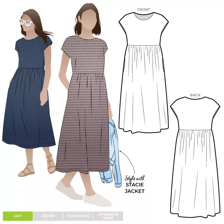 Montana Midi Dress Pattern Size 18-30 
