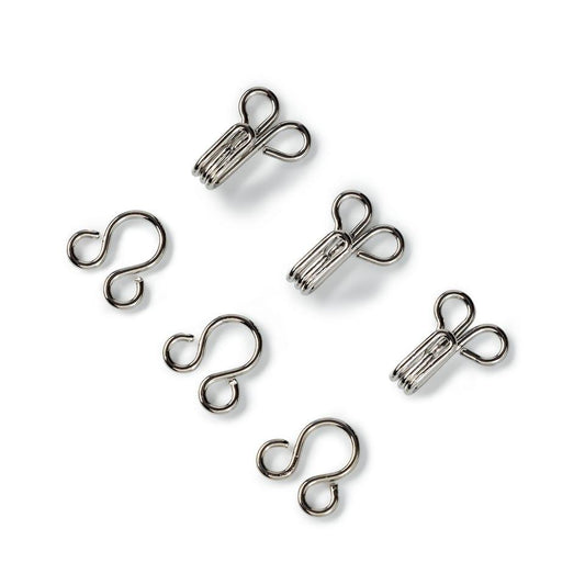 These stainless hooks and eyelets Hooks and eyelets fasten trousers