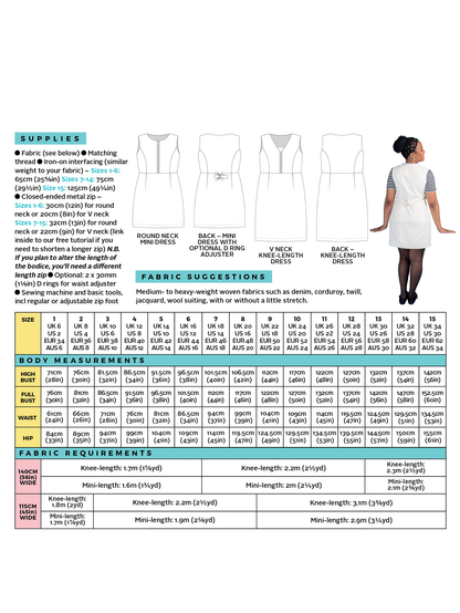 Noa Pinafore Sewing Pattern by Tilly and the Buttons