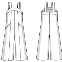 Osborn dungarees line drawing