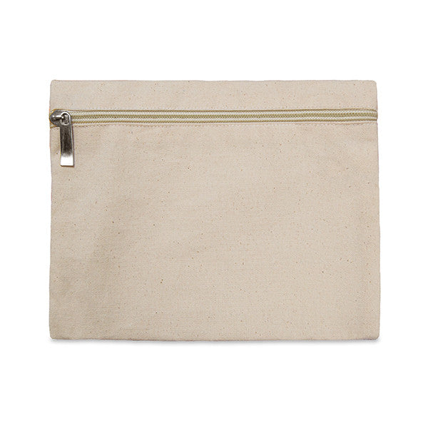 Natural Canvas Pencil Case/ Make up bag 21 x 16