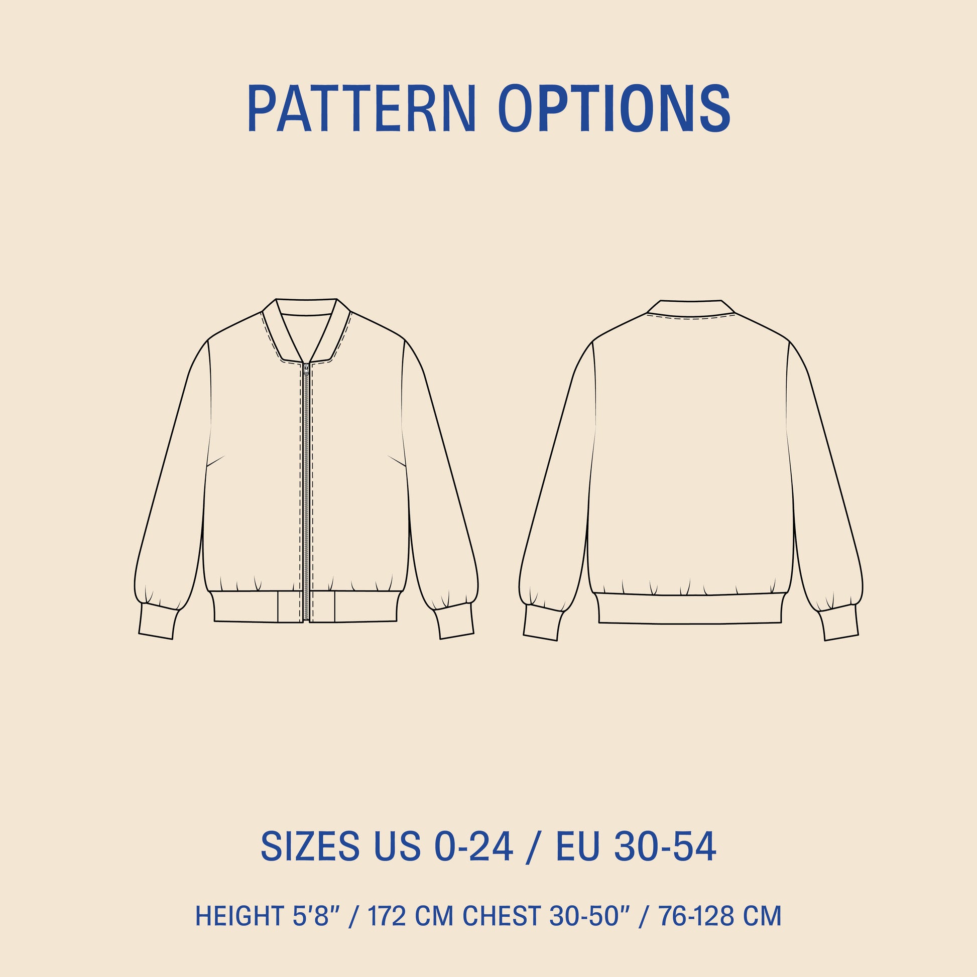 Amelia Bomber Jacket sewing pattern