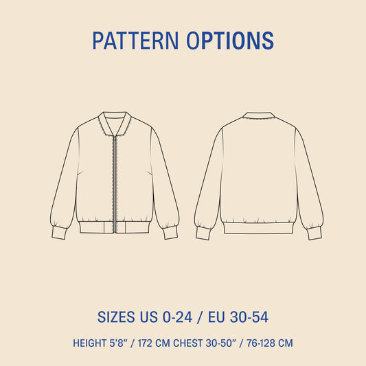 Amelia Bomber Jacket sewing pattern