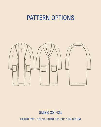 Cocoon Coat Pattern options