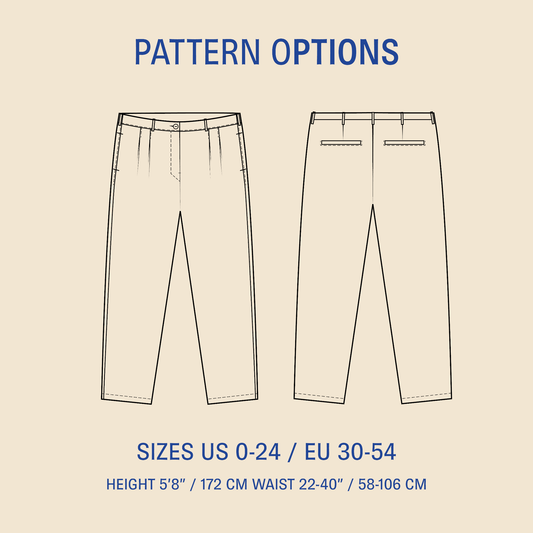 Cocoon Pants sewing pattern Wardrobe By Me
