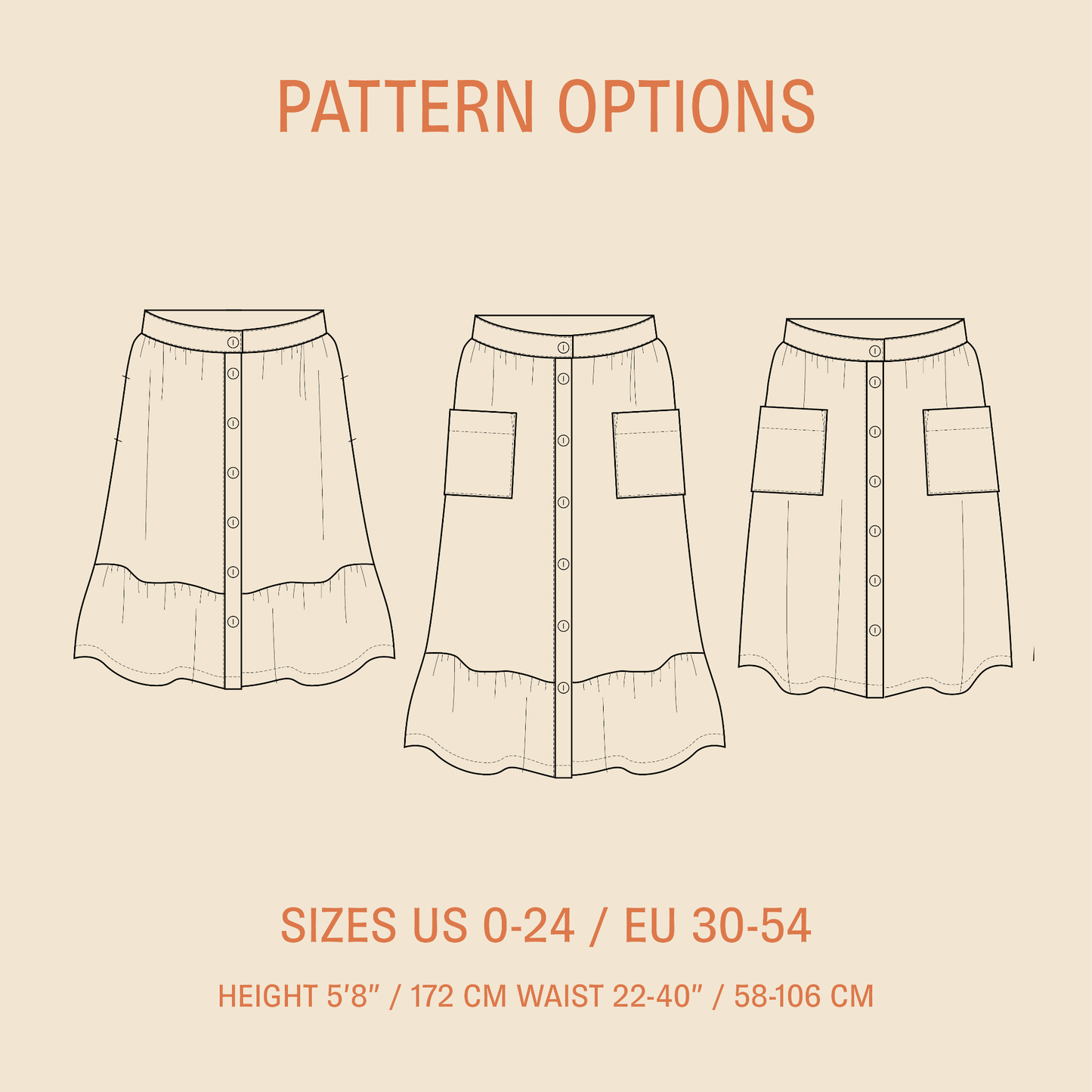 Front Button Skirt Pattern Wardrobe By Me