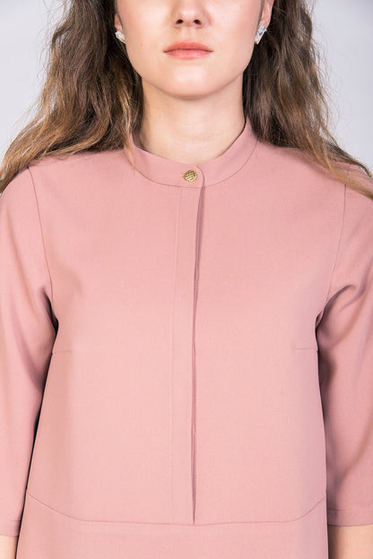 Stand-up collar dress sewing pattern