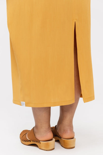 Dress with a back vent sewing pattern