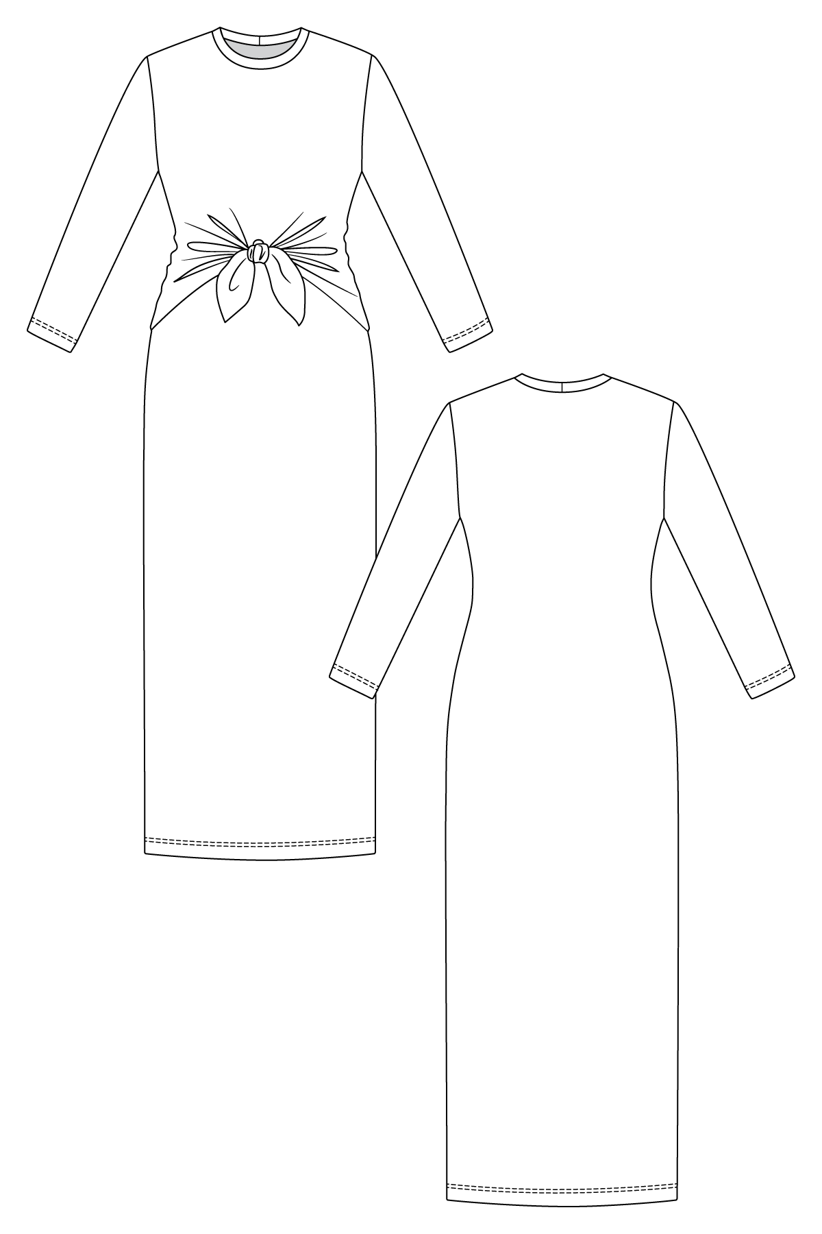 LYYTI tie front mini & maxi dress