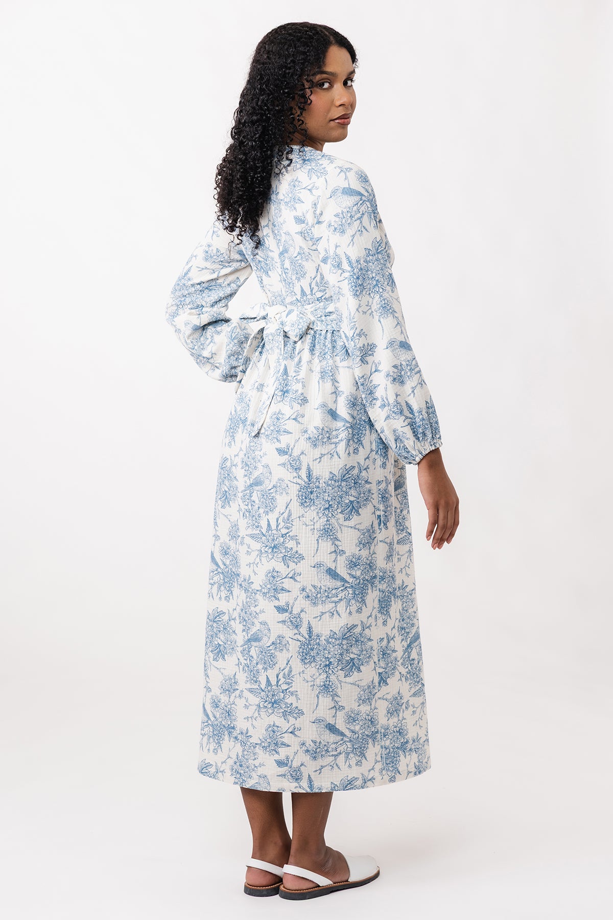 OODI gathered midi dress