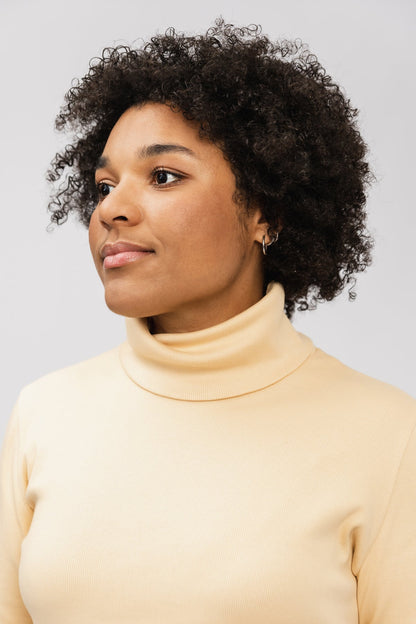 Double-fold turtleneck collar tee sewing pattern