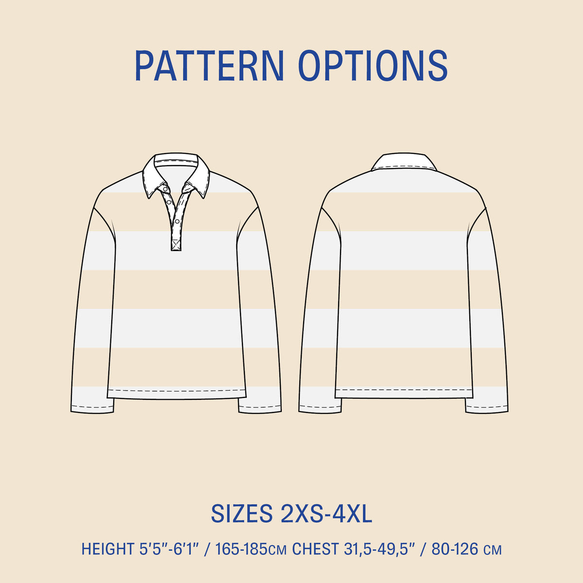 Rugby Polo Shirt sewing pattern
