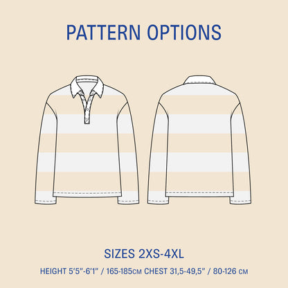 Rugby Polo Shirt sewing pattern