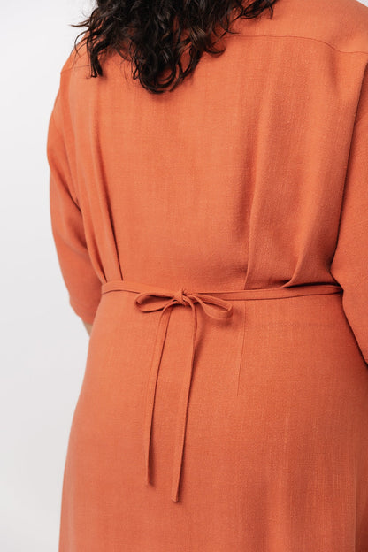 Dress with a back tie sewing pattern