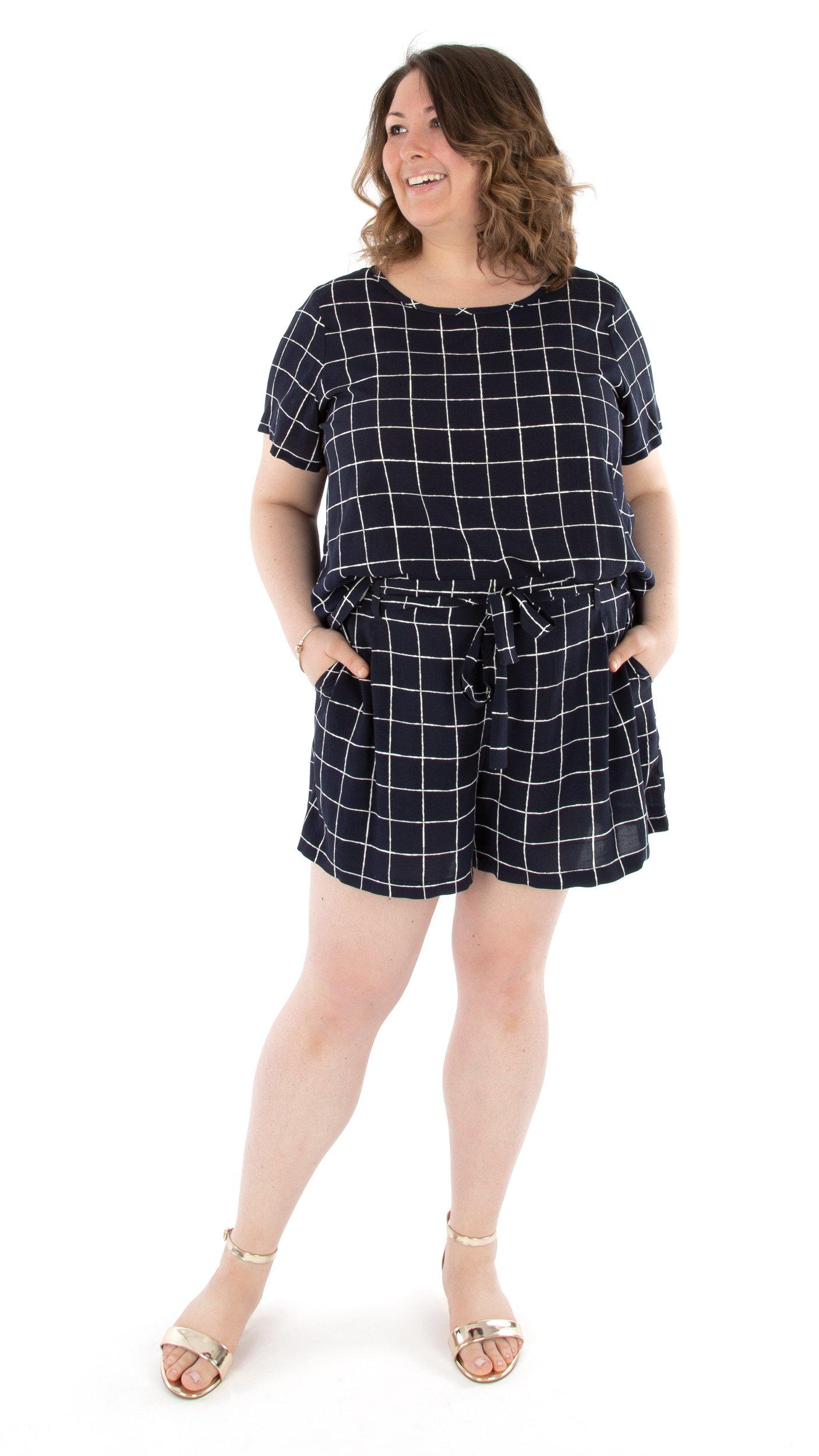 Jalie 3908 Shorts with 3905 top for a faux-romper look