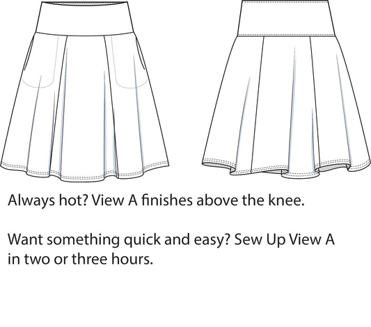 Style Falcon Straight A's Skirt Digital Sewing Pattern