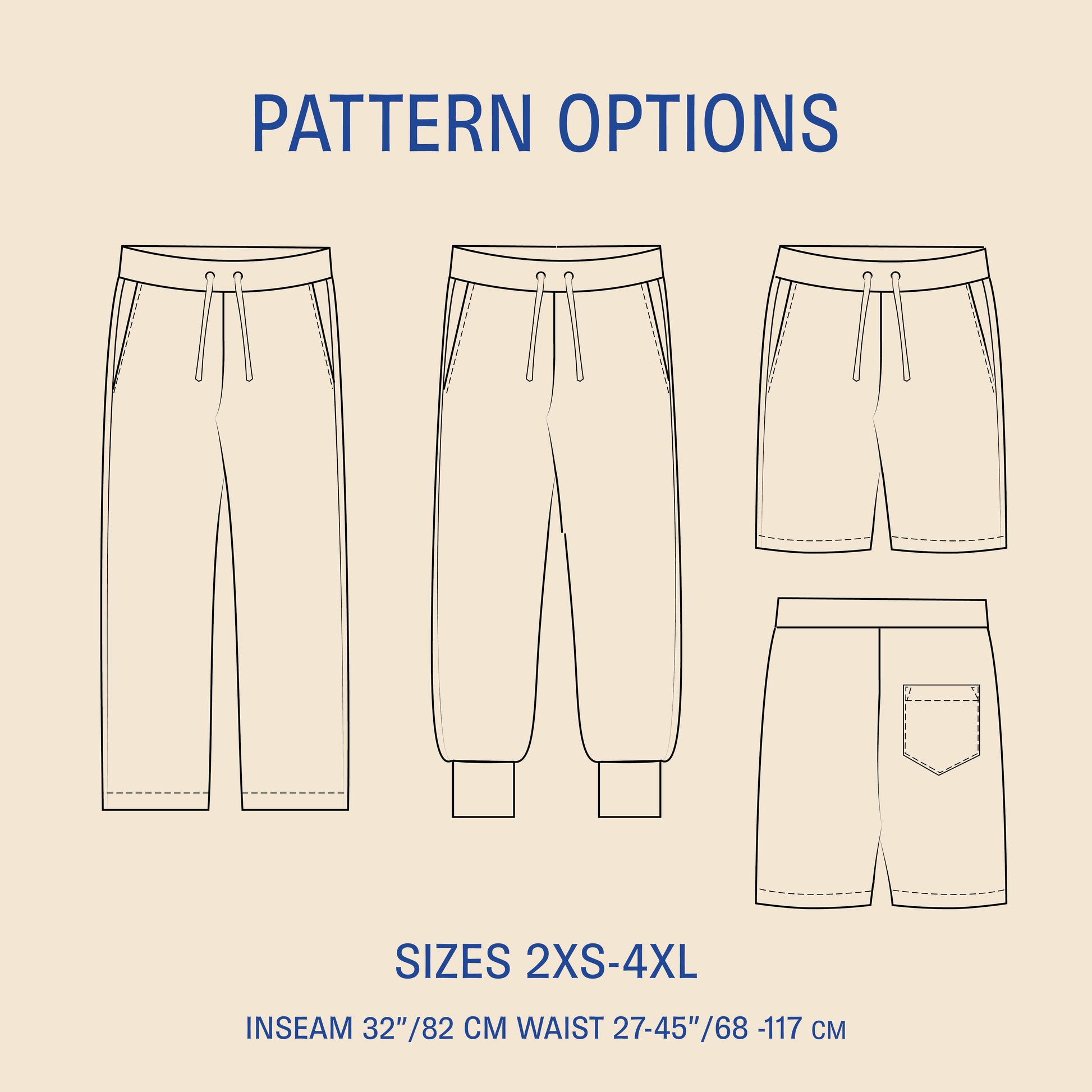 Sweatpants sewing pattern
