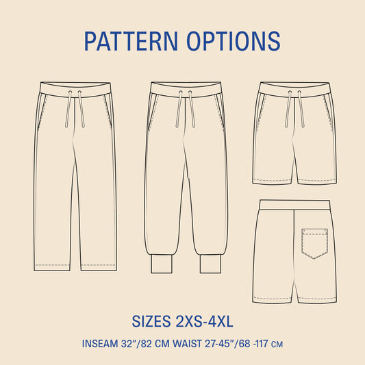 Sweatpants sewing pattern
