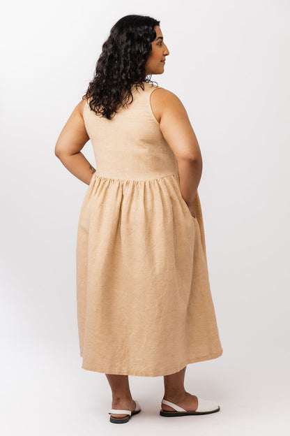 Midi-length dress sewing pattern