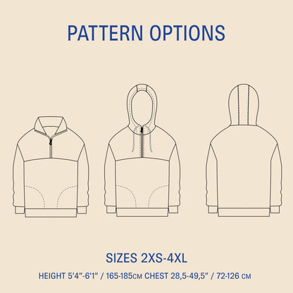 Zip Up Sweater sewing pattern