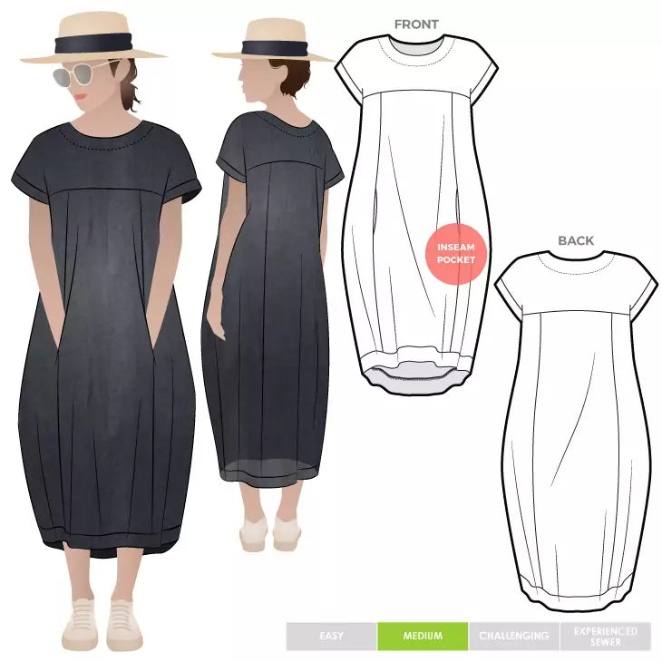 Sydney Designer Dress Pattern Size 4-16 