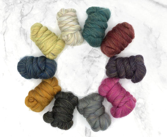 The Glitzy Mixed Bag Merino 70% and 30% Rainbow Tribal Nylon