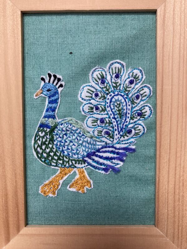 peacock embroidery kit