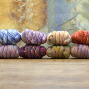 Bamboo and Merino mixed fibres in a range of colours