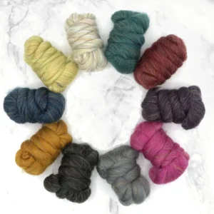 glitzy mixed fibres for felting and spinning