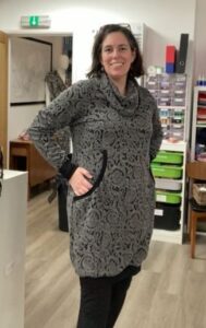 Cuddle Tunic and Leggings made at Stitching Kitchen in Stretch Sewing workshops