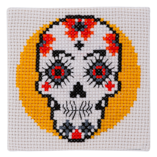 Sugar skull cross stitch