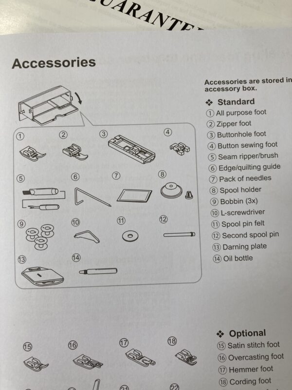 the accessories list