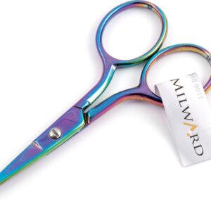 Embroidery Scissors: Straight: Rainbow: 9cm or 3.5in